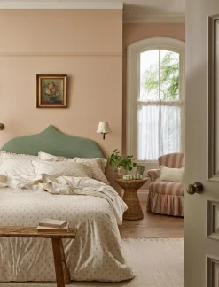 Mellow Green Martha Floral Cotton Duvet Cover