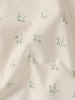 Mellow Green Martha Floral Cotton Pillowcases (Pair)