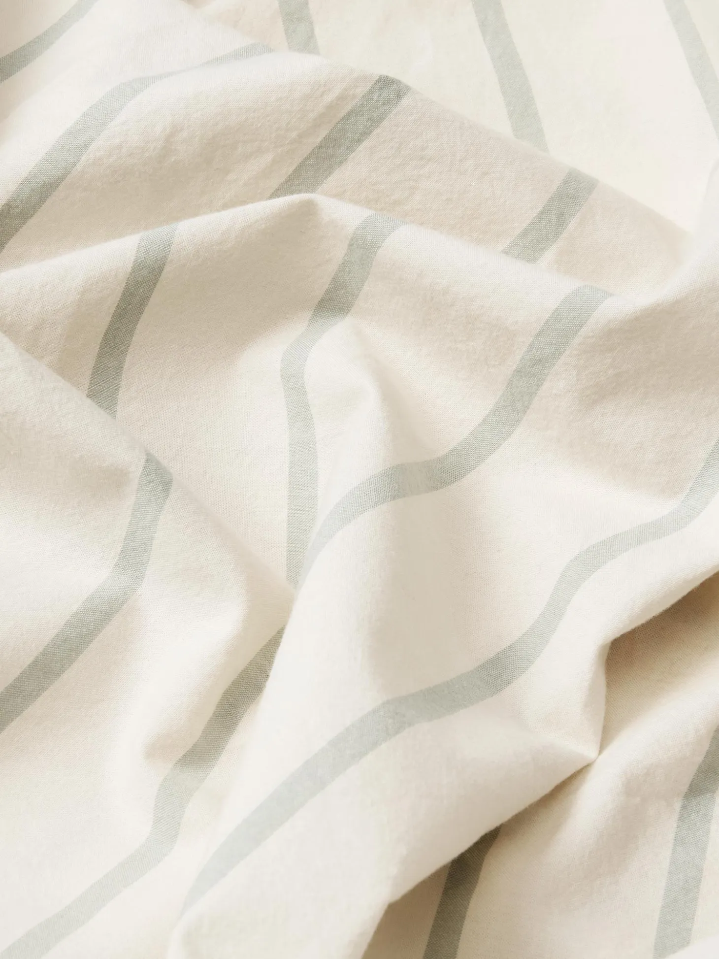 Mellow Green Slumber Stripe Cotton Fitted Sheet