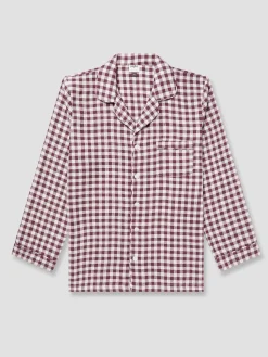 Men's Berry Gingham Pajama Shirt