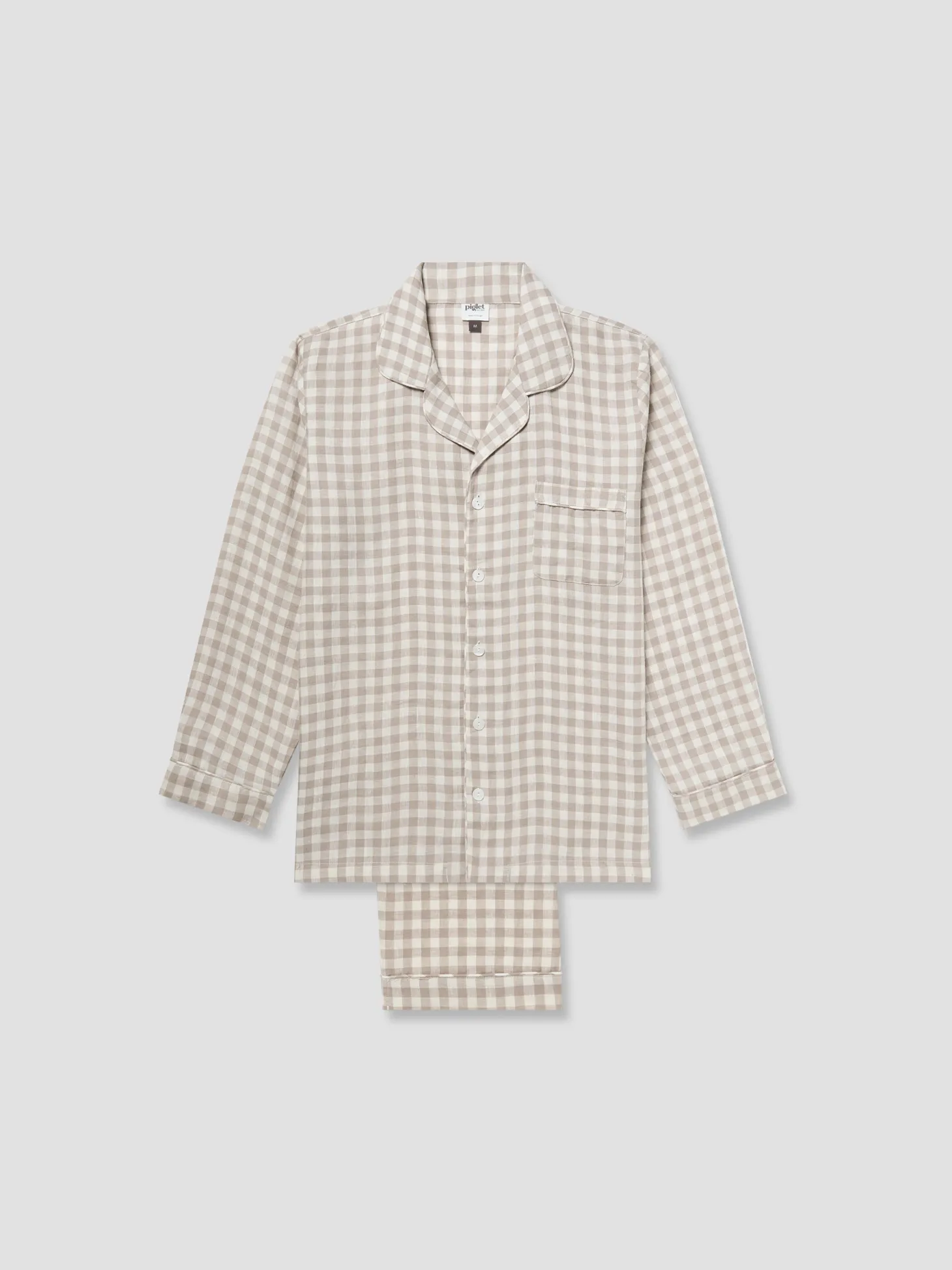 Men's Mushroom Gingham Pajama Set