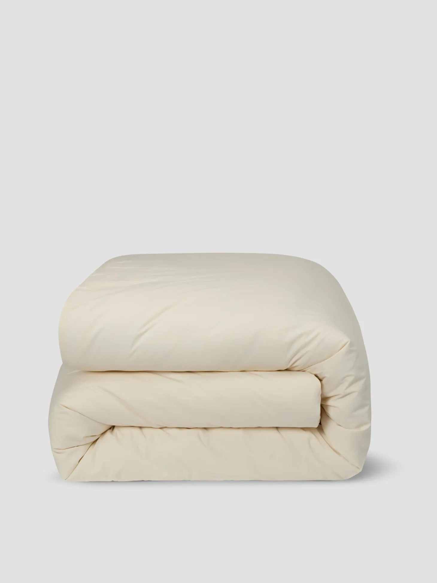 Mindful Cream Washed Cotton Percale Duvet Cover