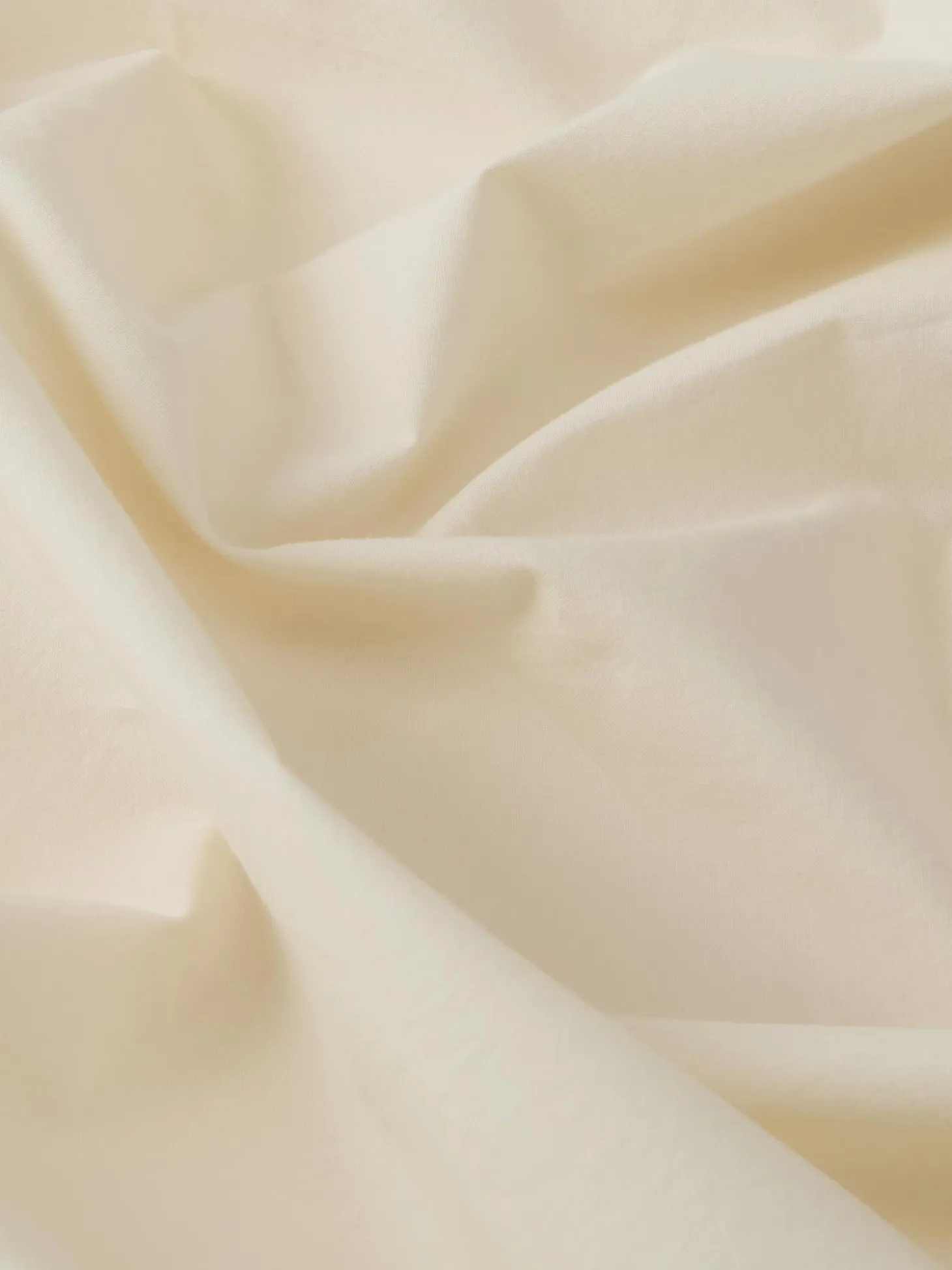 Mindful Cream Washed Cotton Percale Duvet Cover