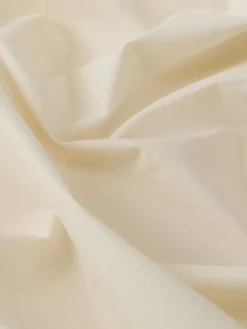Mindful Cream Washed Cotton Percale Fitted Sheet