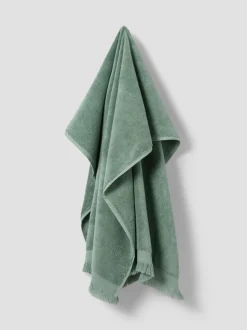 Moss Green Fringe Edge Cotton Towels