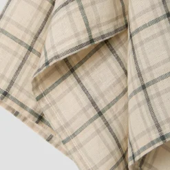Natural Plaid 100% Linen Tea Towel