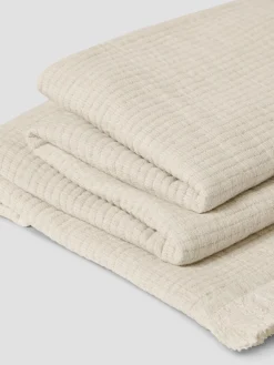 Oatmeal Cotton Textured Throw