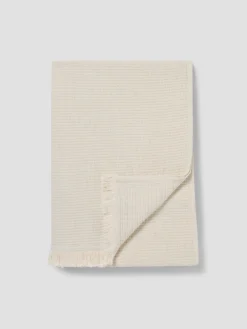 Oatmeal Cotton Textured Throw