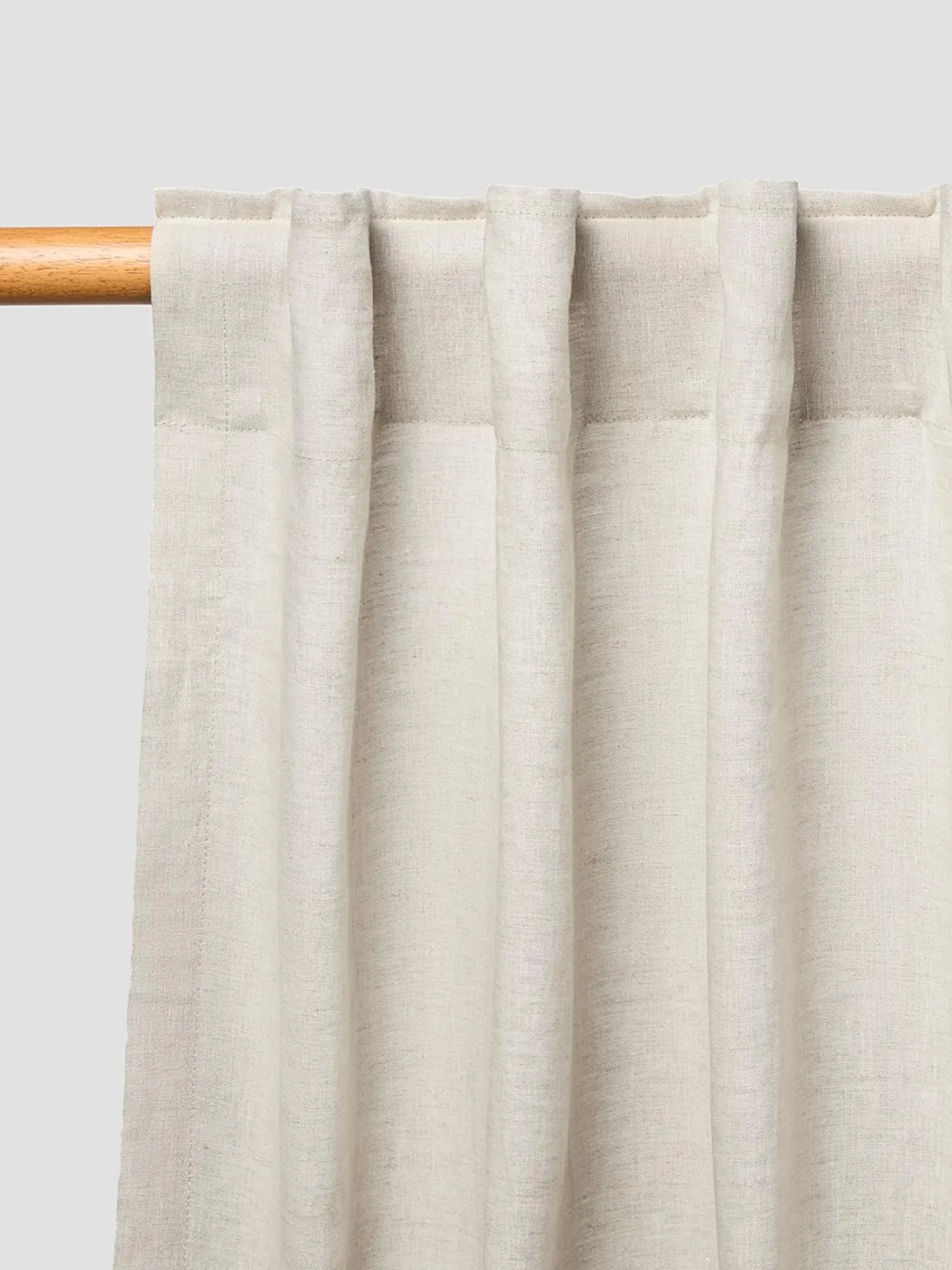 Oatmeal Linen Blend Curtain (Pair)