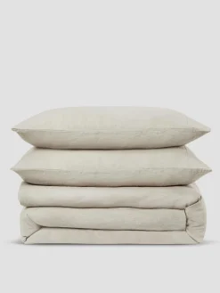Oatmeal Linen Blend Duvet Set