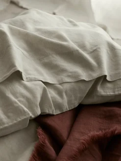 Oatmeal Linen Blend Flat Sheet