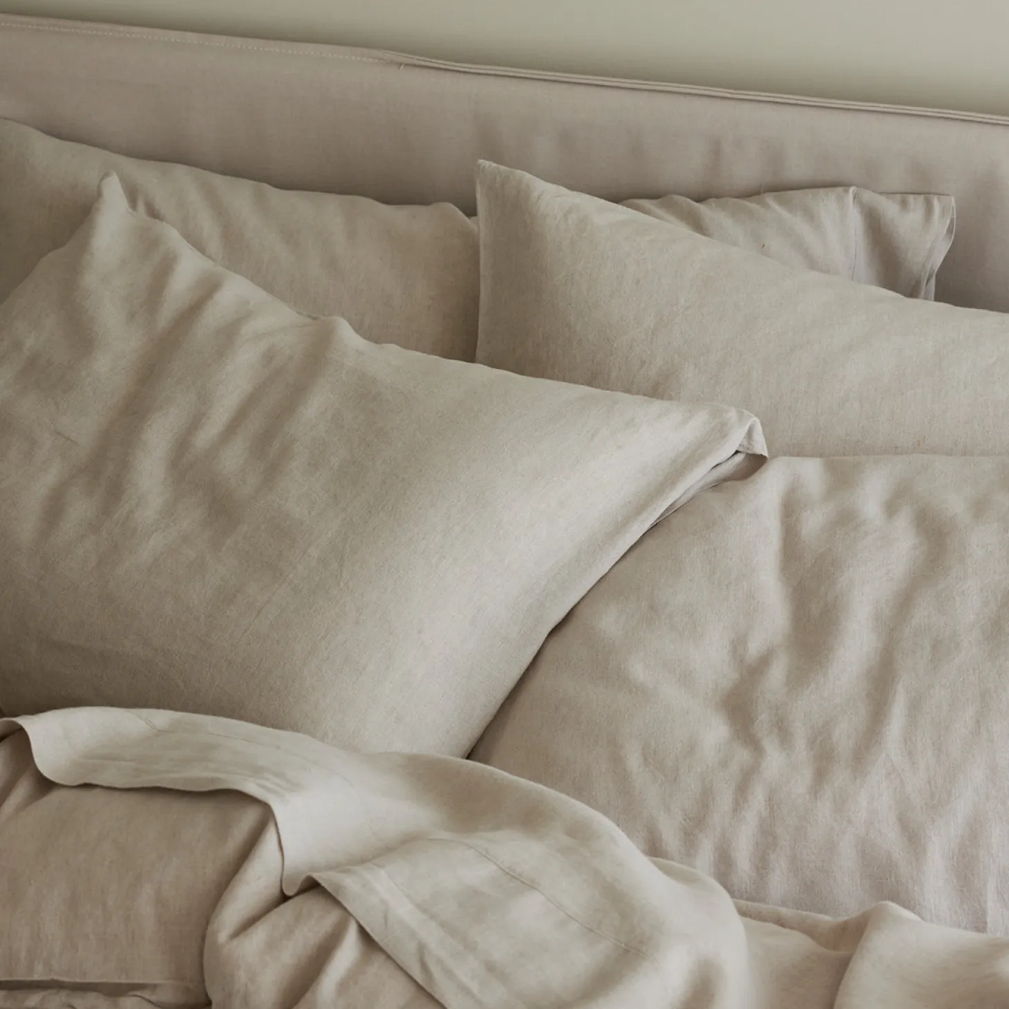 Oatmeal 100% Linen Pillowcases (Pair)
