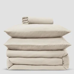 Oatmeal 100% Linen Pillowcases (Pair)