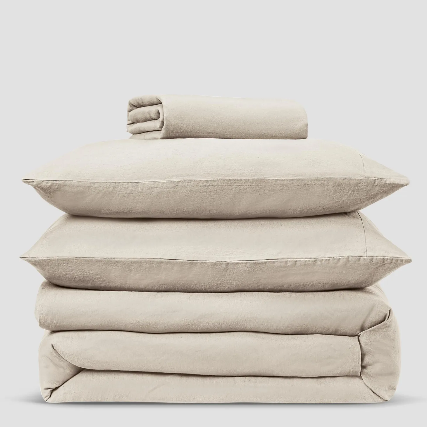 Oatmeal 100% Linen Pillowcases (Pair)