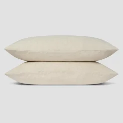 Oatmeal 100% Linen Pillowcases (Pair)