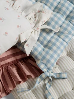 Oatmeal Stripe Linen Blend Seat Pad