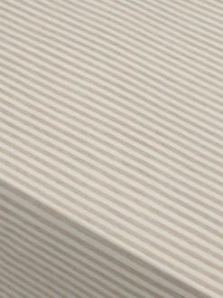 Oatmeal Stripe Linen Blend Tablecloth