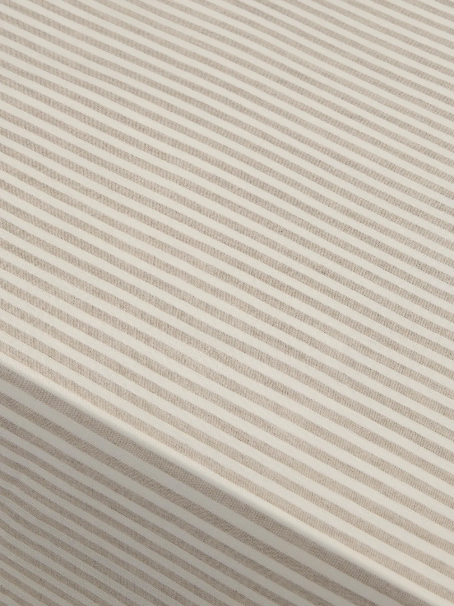 Oatmeal Stripe Linen Blend Tablecloth