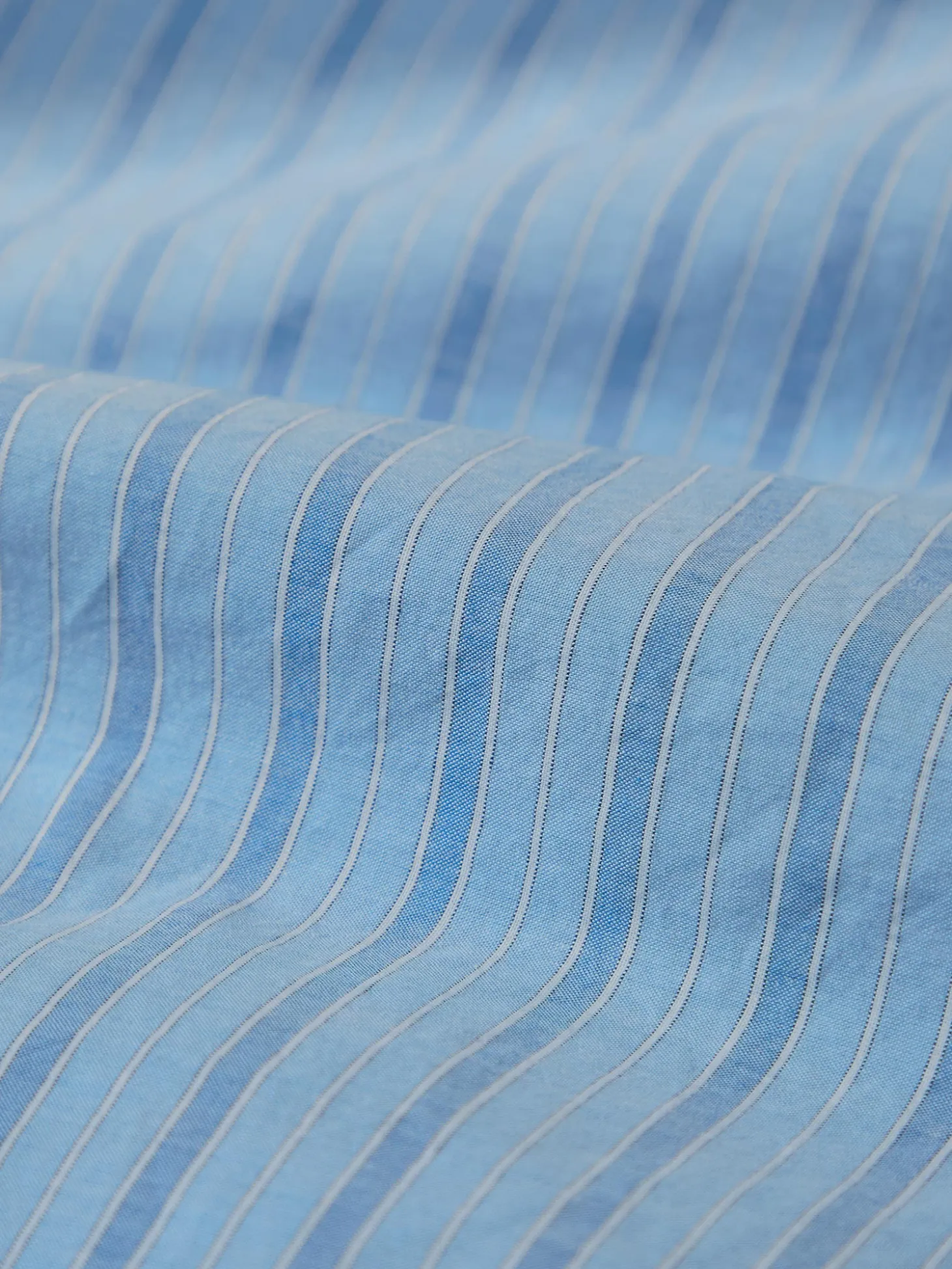 Pale Blue Favorite Shirt Stripe Cotton Pillowcases (Pair)