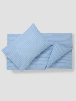 Pale Blue Favorite Shirt Stripe Kids Cotton Bedding Set