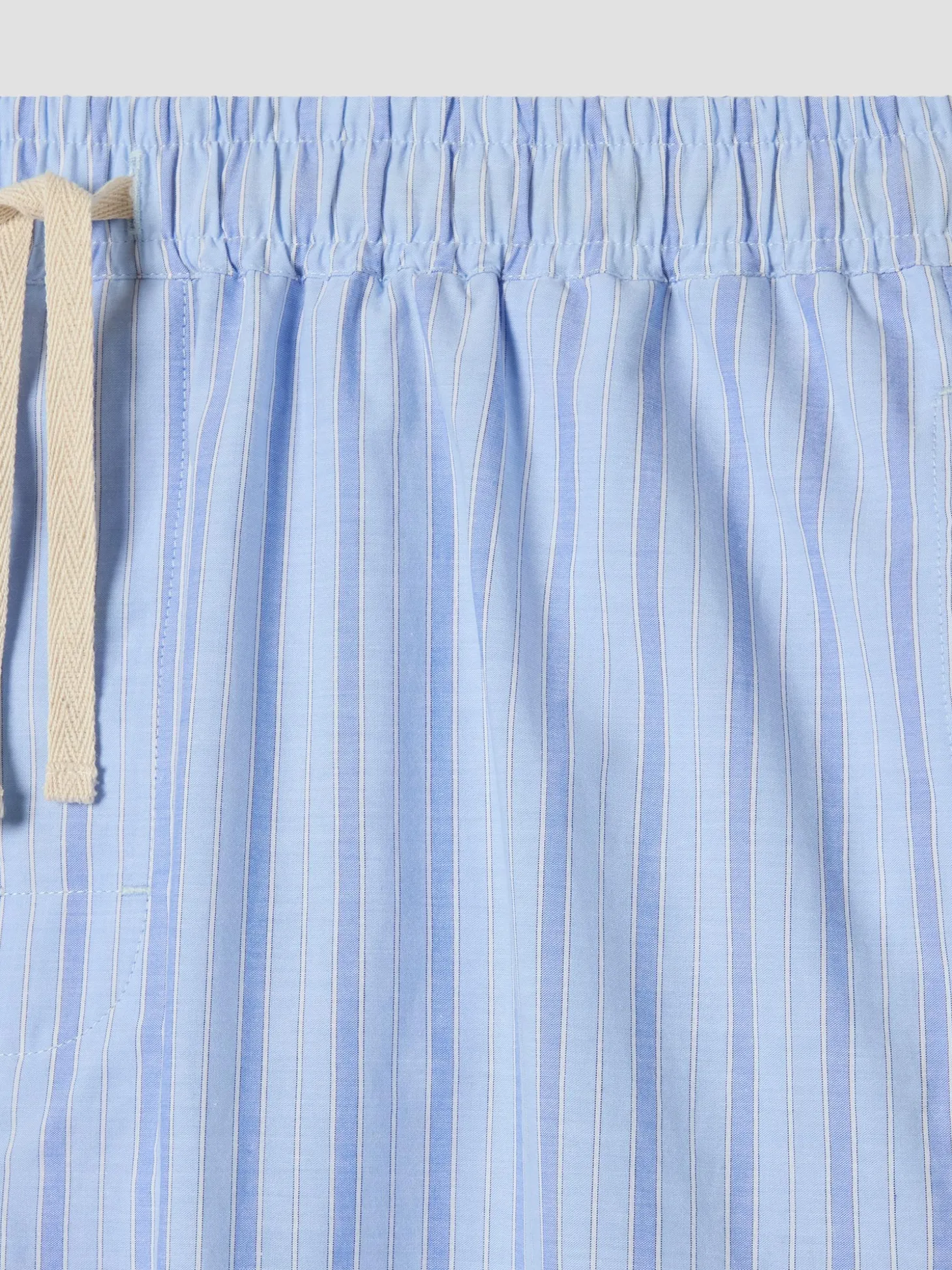 Pale Blue Favorite Shirt Stripe Cotton Pants
