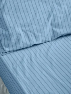 Pale Blue Favorite Shirt Stripe Cotton Fitted Sheet
