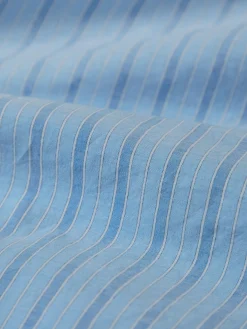 Pale Blue Favorite Shirt Stripe Cotton Duvet Cover