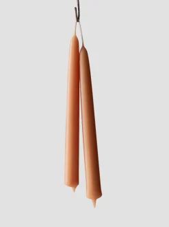 Peach Blossom Beeswax Dining Candles Set of 2