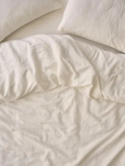 Pearl Linen Blend Duvet Cover