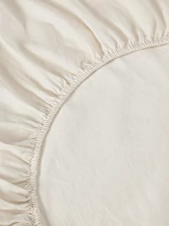 Pearl 100% Linen Fitted Sheet