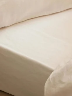 Pearl 100% Linen Fitted Sheet