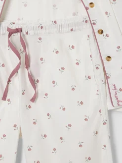 Pearl Posy Bud Cotton Pants Set