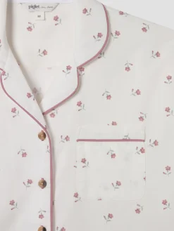 Pearl Posy Bud Cotton Shorts Set