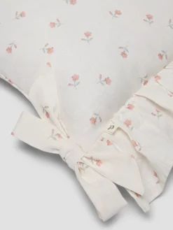Pearl Posy Bud Frill Linen Blend Seat Pad