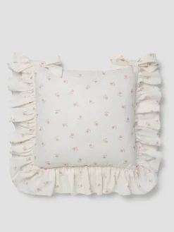 Pearl Posy Bud Frill Linen Blend Seat Pad