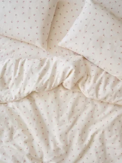 Pearl Posy Bud Linen Blend Duvet Cover
