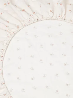 Pearl Posy Bud Linen Blend Fitted Sheet