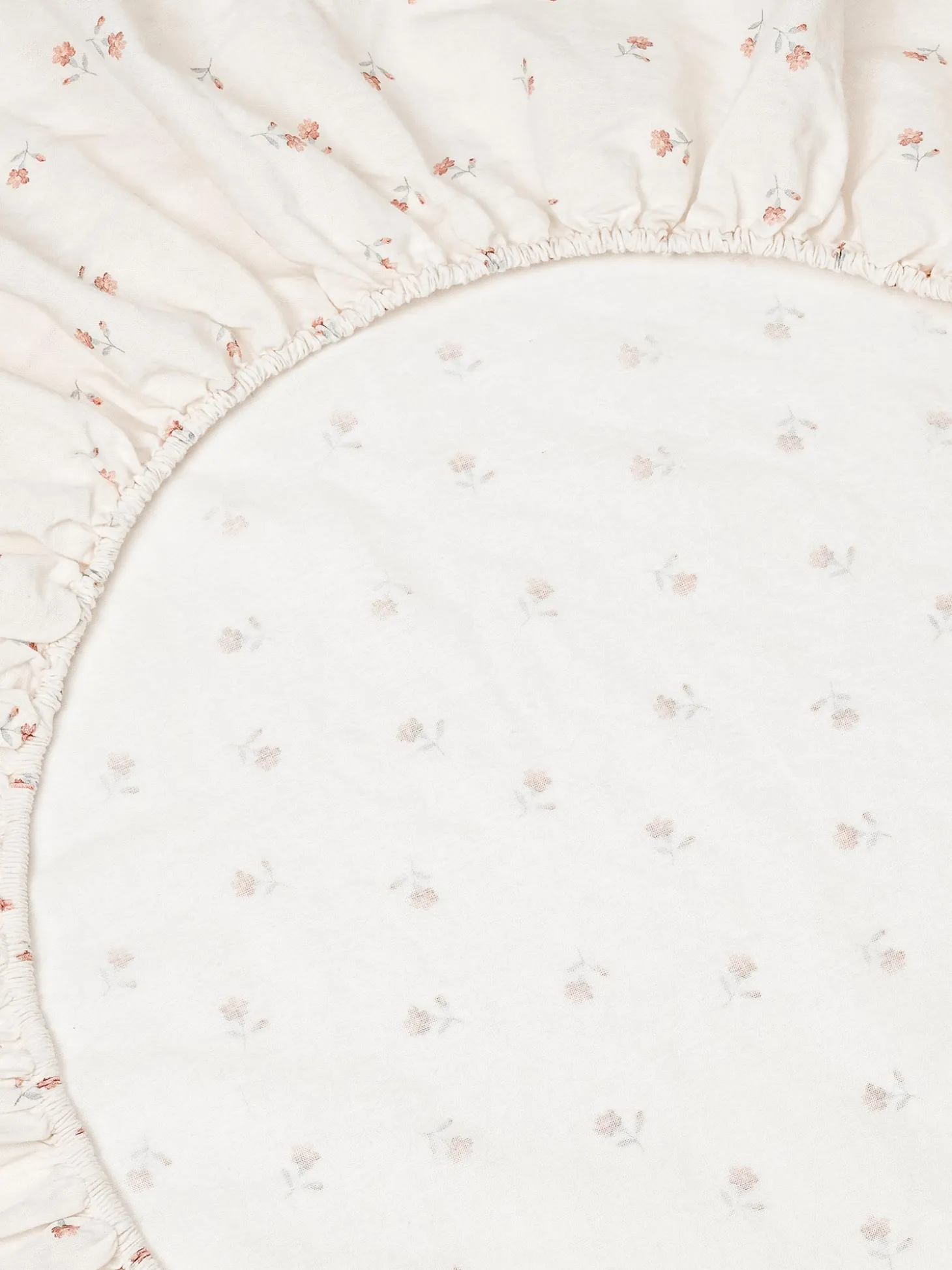 Pearl Posy Bud Linen Blend Fitted Sheet
