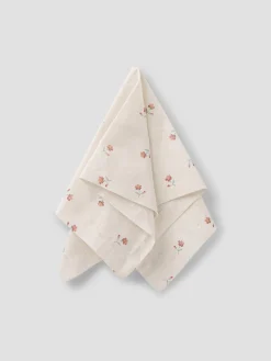 Pearl Posy Bud Linen Blend Napkin Set of 4