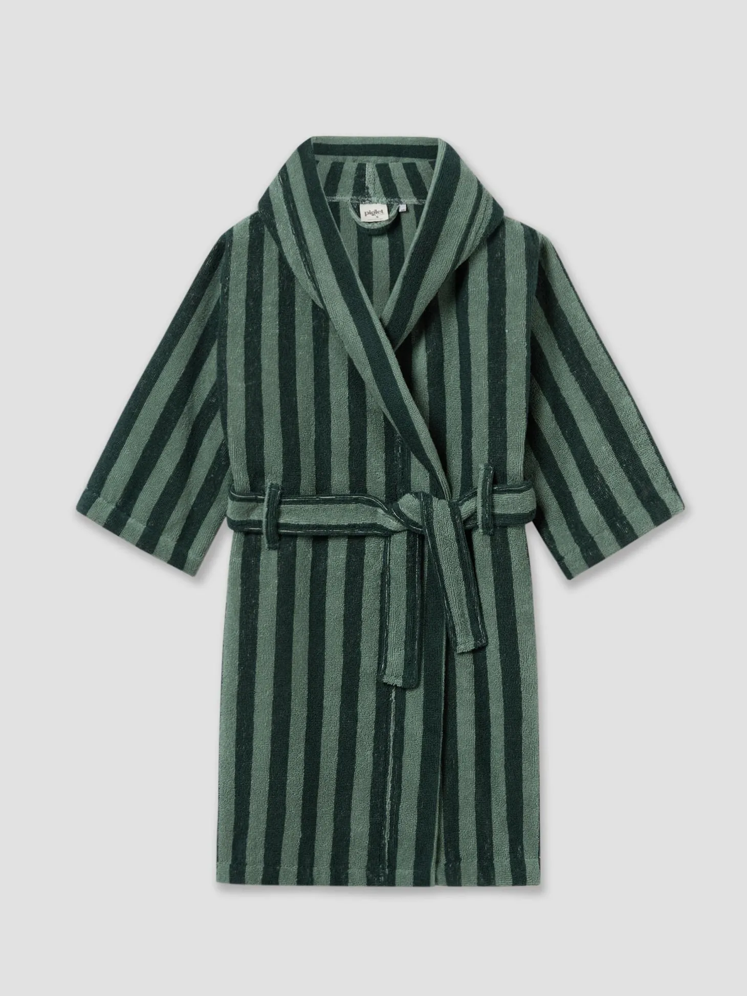 Pine Green Kids Pembroke Stripe Cotton Robe
