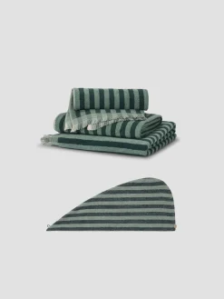 Pine Green Pembroke Stripe Bathroom Delights