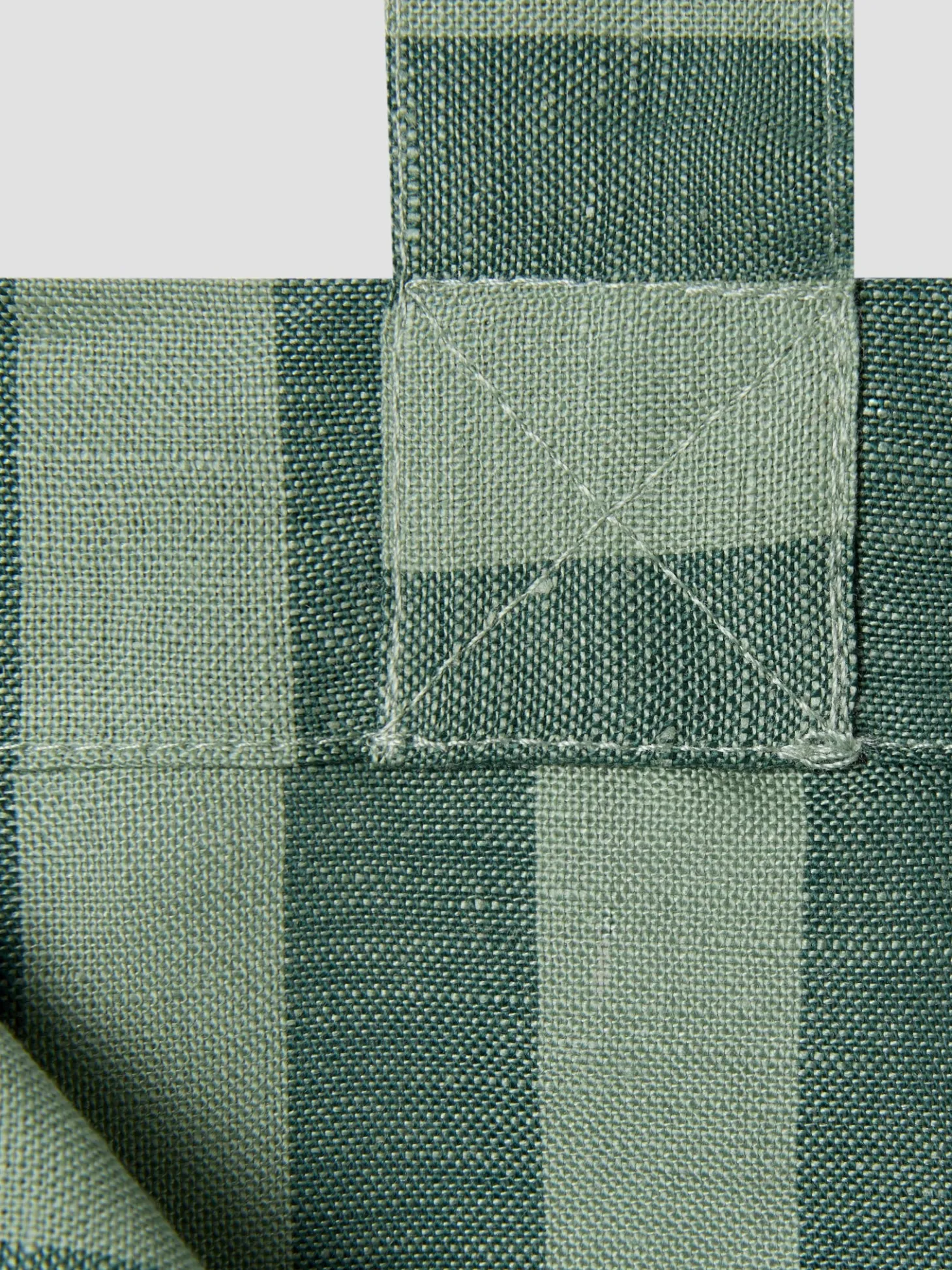 Pine Green Pembroke Stripe Linen Blend Tote Bag
