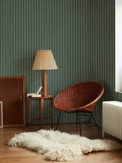 Pine Green Pembroke Stripe Wallpaper