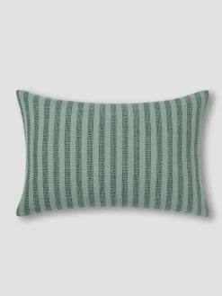 Pine Green Pembroke Stripe Wool Cushion Cover