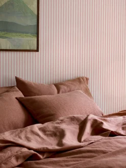 Pink Bloom Pembroke Stripe Wallpaper