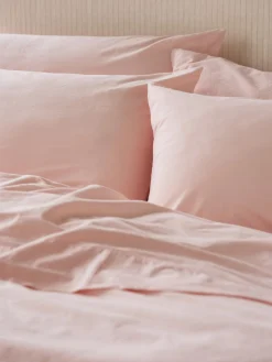 Poetic Pink Washed Cotton Percale Pillowcases (Pair)