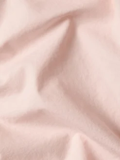 Poetic Pink Washed Cotton Percale Flat Sheet