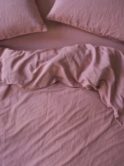 Raspberry 100% Linen Duvet Cover