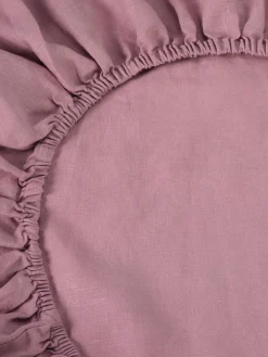 Raspberry 100% Linen Fitted Sheet