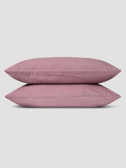 Raspberry 100% Linen Pillowcases (Pair)